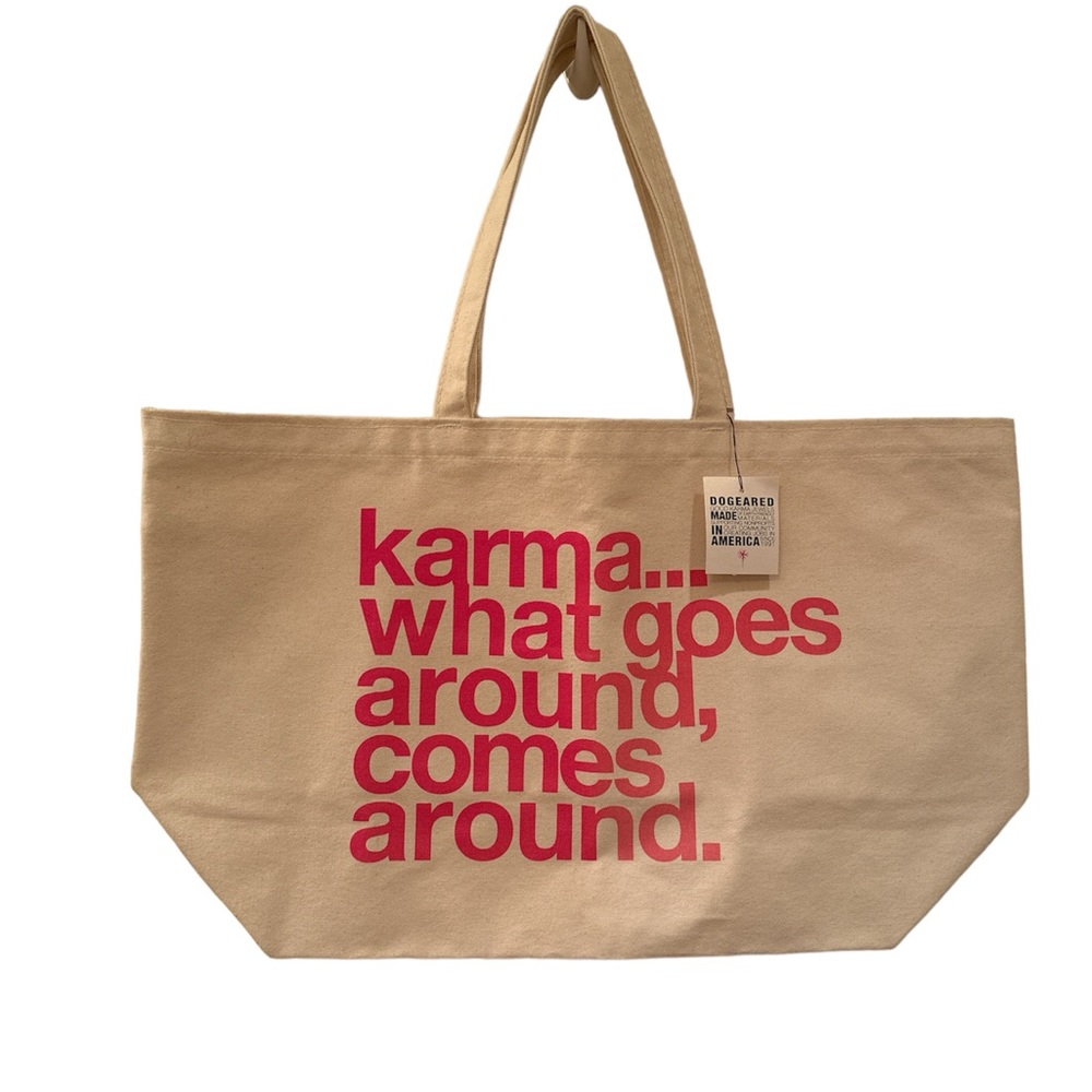 ⭐️NWT⭐️Dogeared KARMA Canvas Tote